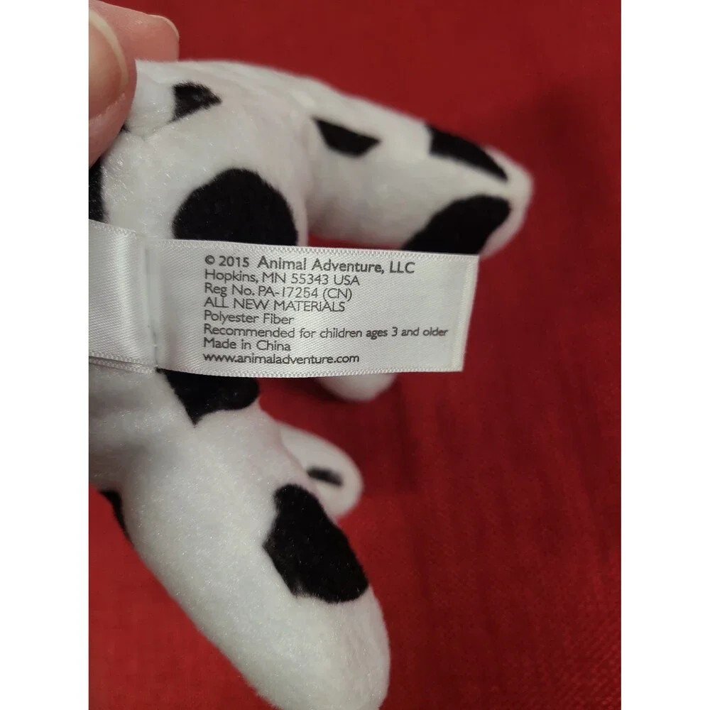 2015 Animal Adventure White Spotted Dog With Bunny Ears Plush Easter